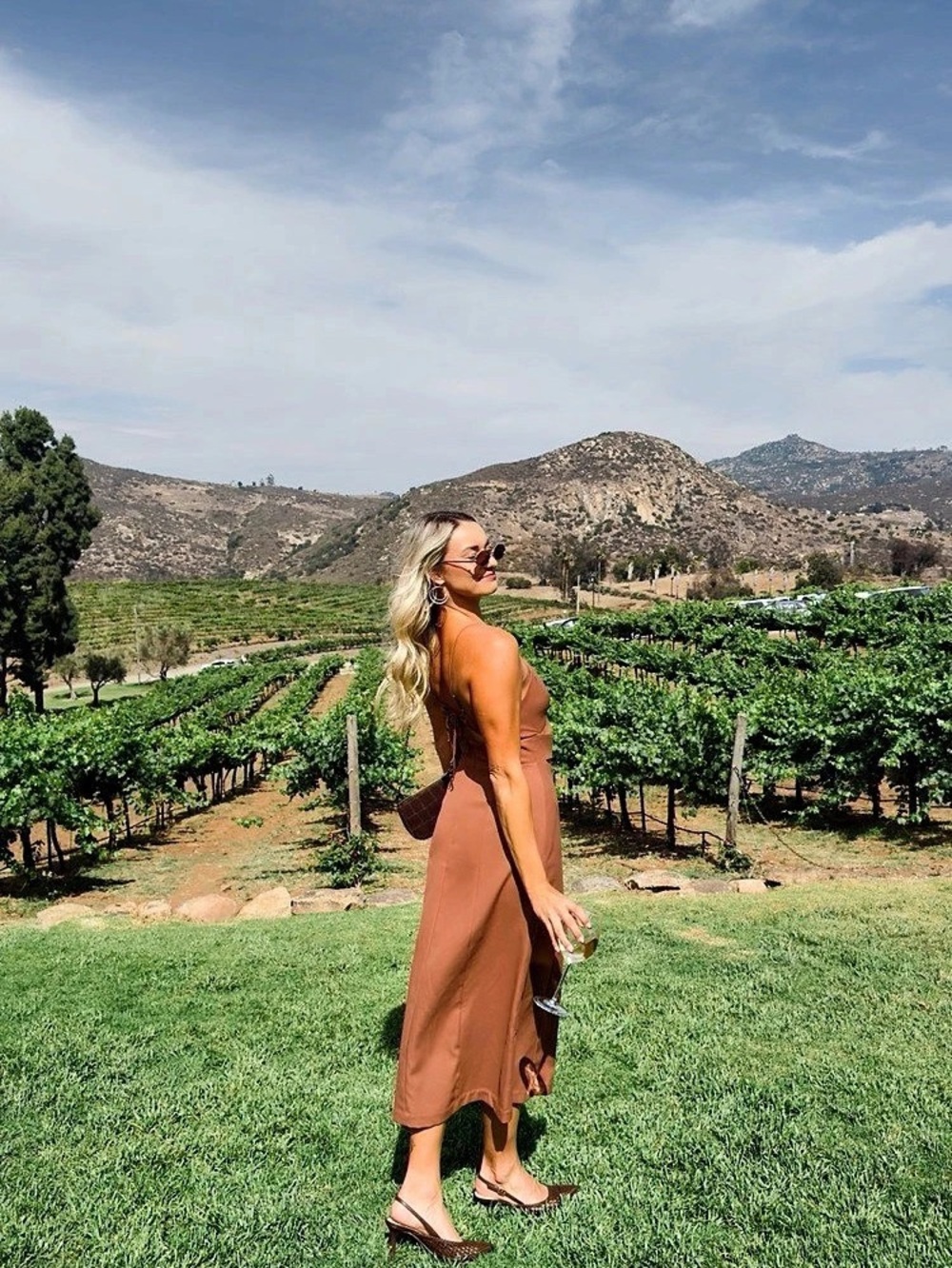 Women's Midi Dress in Brown Like New